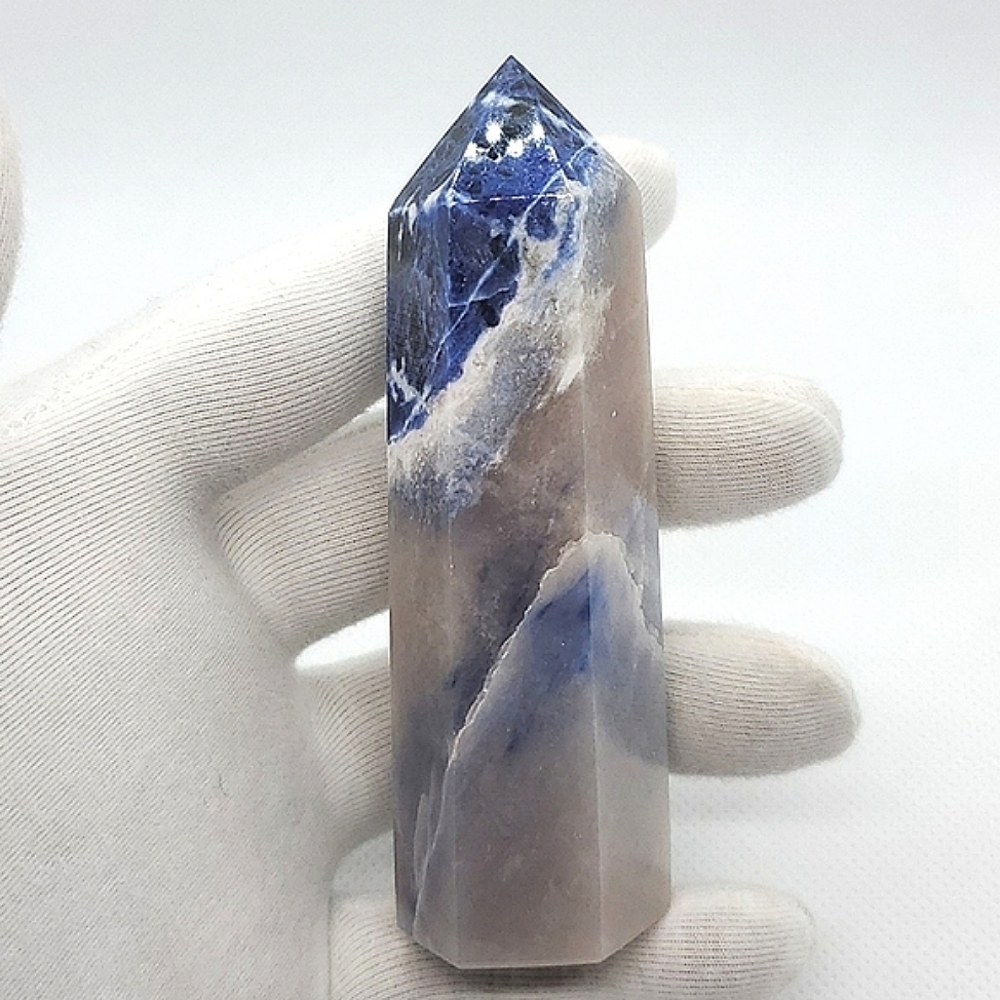 Sodalite Crystal Obelisk  Gemstone 118g